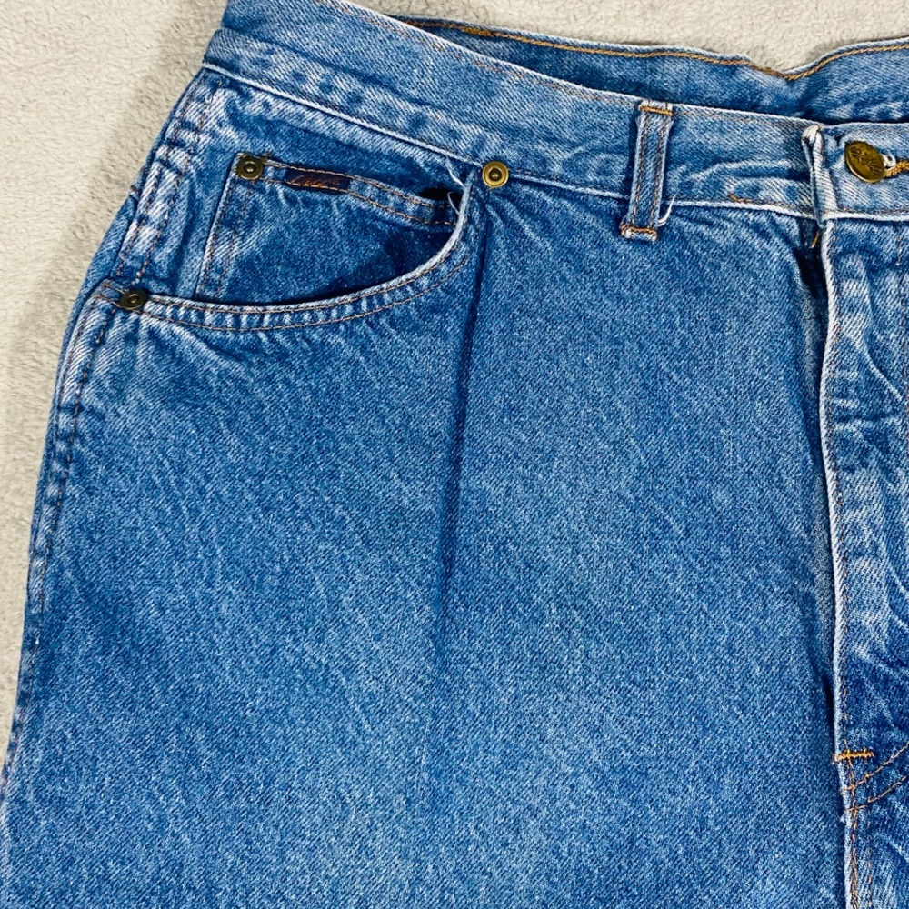 Vintage Chic Tapered Leg Jeans Womens 22W Blue Vintage High Rise Made in USA - Picture 3 of 16